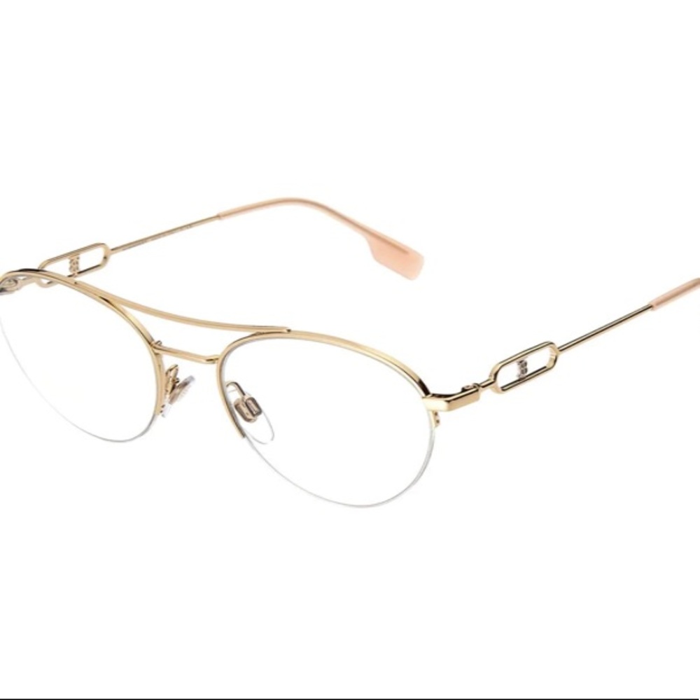๐ฅSOLD๐ฅAuthentic BURBERRY 51mm half rim logo Metal optical glasses - Picture 15 of 15